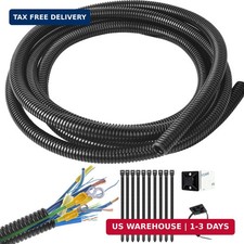 1/2 Inch Wire Loom Split Tubing - 10 ft Cord Protector Electric Wires Covers, Au picture