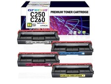 CLYWENS5S C250/C260 CMYK Compatible Toner 4 Pack Laser for Ricoh C250DN picture