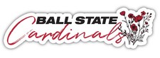Ball State University Script Floral Sticker/Magnet - School Decor picture