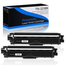 2 Pack TN221BK Toner Compatible for Brother TN221 TN225 Black MFC-9130CW 9340CDW picture