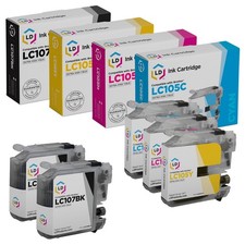 LD  5 Pack LC107 LC105 BCMY Ink Cartridge for Brother MFC-J4310DW MFC-J4410DW picture
