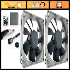 Ultra Quiet 80mm Silent Fan 3-Pin 1200 RPM - Pack of 2, Grey Cooling Solution picture