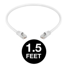 10 PCS Cat5e Patch Cable 1.5-15ft LAN Ethernet Cord for Gaming/Streaming White picture
