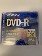 NEW Lot 16 Memorex DVD-R 4.7GB Single Sided V. 2.0 120 Min DVD-RW/DVD-RAM SEALED picture