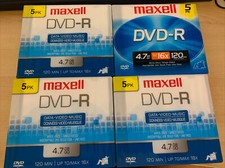 Maxwell  4.7  DVD-R  5 pk X 4 (20 dvds Total) picture