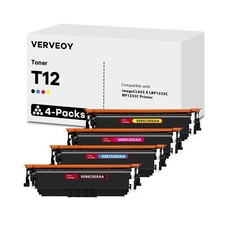 T12 T12L High Yield Toner Cartridge 4-Pack Compatible for Canon T12 T12BK T12... picture