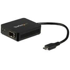StarTech.com USB C to Fiber Optic Converter - Open SFP - 1000BASE-SX/LX - Window picture