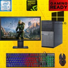 Fortnite GTA Gaming PC Desktop Computer SSD Core i5 750TI 8GB Monitor SSD Bundle picture