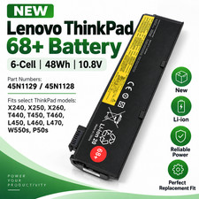 New  Lenovo ThinkPad 68+ Battery 6-Cell 48Wh 10.8V 45N1129 45N1128 picture