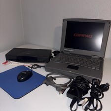 Vintage Compaq ProSignia 165 Laptop TURNS ON WONT BOOT & Canon BJC-85 Printer picture