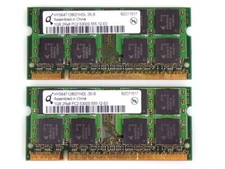 2GB (2x 1GB) Qimonda HYS64T128021HDL-3S-B DDR2-667Mhz PC2-5300S SO-Dimm RAM picture
