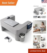 Gray Ergonomic Couch and Bed Desk - Ideal for Reading & Working from Home picture