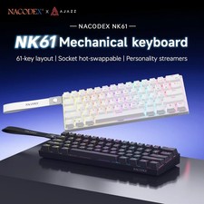 AJAZZ Nacodex NK61 60% RGB Hot Swap 61 Gaming PC Keyboard Mechanical Keyboard... picture