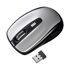 Sanwa Supply Ultra-Small Receiver Wireless Optical Mouse, Silver, MA-NANOH8S picture