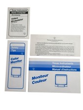 1981 82 Texas Instruments TI Home Computer Video Modulator Color Monitor Manuals picture