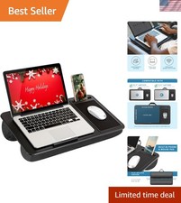 Sleek Black Carbon Lap Desk - Ideal for Professionals with Built-in Accessories picture