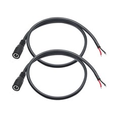 12V DC Power Pigtail Cable,18AWG 0.5M/1.65FT DC 5.5mm x 2.1mm Female Plug to ... picture