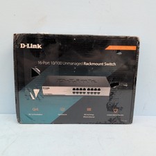 D-Link DSS-16+ 16-Port 10/100 Unmanaged Rack Mountable Switch Black Sealed picture