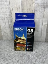 Epson 98 Ink Cartridges Black & Color T098120-BCS 6 Pack Genuine Exp 08/2021 picture
