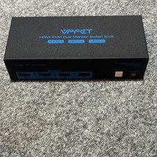 VPFCT HDMI KVM Dual Monitor Switch Box 2x2 USB 3.0 HDMI 2.0 Black VP-SW220 picture