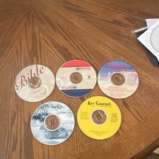 Lot of 5 CD-ROM Software Discs Key Gourmet Bible SNL Windows 95 English picture