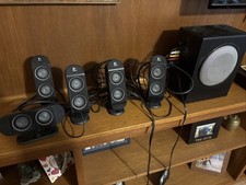 Logitech X-530 5.1 Wired Surround Speaker System w/ Subwoofer, Black picture
