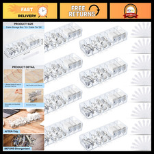 8 Pcs Cable Organizer with 80 Wire Ties, Cord Storage Box for Home Office, Clear picture