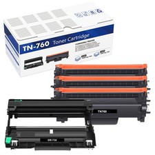 3PK TN760 Toner+1PK DR730 Drum Unit for Brother MFC-L2710DW HL-L2395DW Printer picture