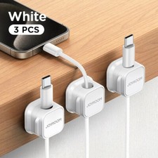 3pcs Magnetic Cable Clips Cable Management Cord Holder for Under Desk picture