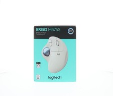 Logitech ERGO M575S Wireless Bluetooth Trackball Mouse Off-White Blue Ball picture