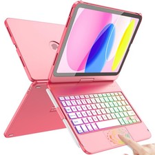 FUWANG Touch Keyboard Case for iPad (A16) 11th Generation 11 Watermelon Red  picture