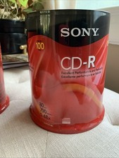 New 100-Pack Sony CD-R 80 Min 700 MB 1-48x Recordable Compact Discs Seal Cracked picture