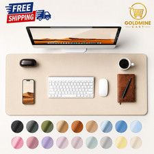 Large PU Leather Dual Sided Desk Pad Non-Slip Mouse Pad Desk Mat Writing Mat picture