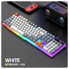 Rainbow LED Gaming Keyboard and Backlit Mouse Combo for Laptop PC Computer Game picture