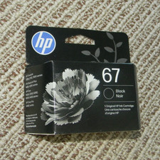 New Genuine HP 67 Black Ink Cart in SEALED Retail Box EXP 07/2028  picture