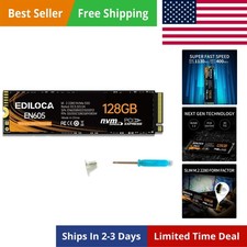 EN605 128GB M.2 SSD, NVMe1.3 PCIe Gen3 x4 SSD Internal Hard Drive, M.2 2280 -... picture