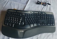 Microsoft Natural Ergonomic Keyboard 4000 v1.0 USB Wired Black Gray KU-0462  picture