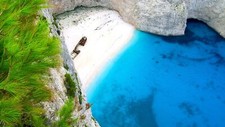 Landscape nature mountains plants water sand shipwreck Custom Gaming Mat Desk picture