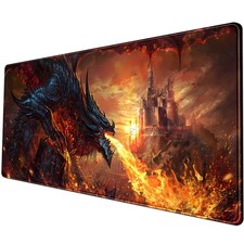 Japanese Desk Mat Dragon Castle Desk Pad Game Aesthetic Mouse Pad Large Gamin... picture