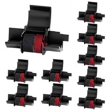 10 Pack Compatible Calculator Ink Roller Ribbon Twin Color Replacement Black Red picture