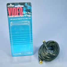 Leviton Black 12' Coaxial Video Cable w/ Gold Plug Ends RG59 C5851-12G-841 picture