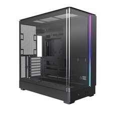 MONTECH KING 45 KING45B ATX PC Case Curved Panoramic Glass Chimney Airflow Black picture