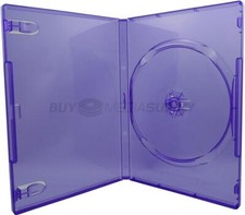 14mm Standard Clear Purple 1 Disc DVD Case Lot picture