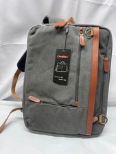 CoolBELL Laptop Bag Convertible Backpack Messenger Bag -Gray-17.3 *New picture