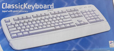 Vintage White Belkin USB Keyboard Classic Keyboard Quiet Type F8E206-PS2 picture