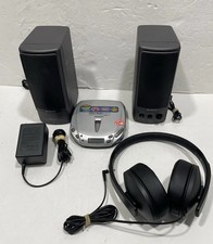 Vtg Lot 90s Sony D-E406CK Discman SRS-A50 Active Speakers & Sennheiser HD300 HP picture
