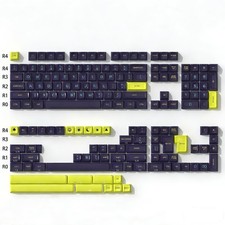 172Key SA Profile Punk Blue & Yellow Doubleshot PBT Keycaps Set MX picture
