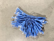 Lot of 50 Ubiquiti UniFi 12in 1ft Blue Ethernet Patch Cables RJ45 Used picture