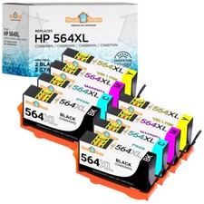 8PK Fits HP 564XL Black Cyanb Magenta Yellow Cartridges for HP Photosmart 5510 picture