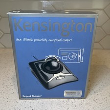 Kensington K64325 USB 2.0 Expert Trackball Mouse With Wrist Rest Brand New picture